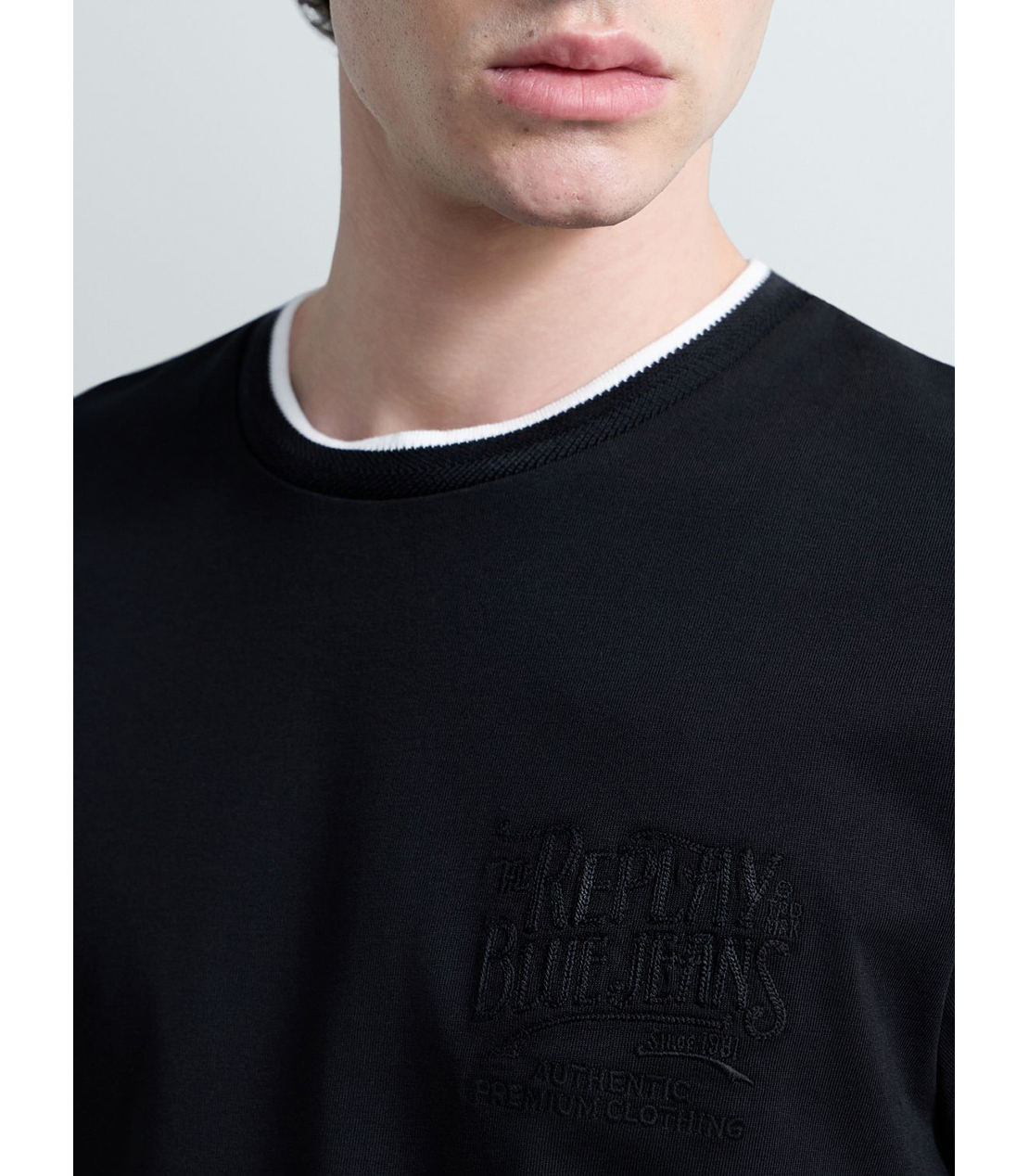 ヘビーコットンジャージートリムTシャツ 詳細画像 ブラック 6